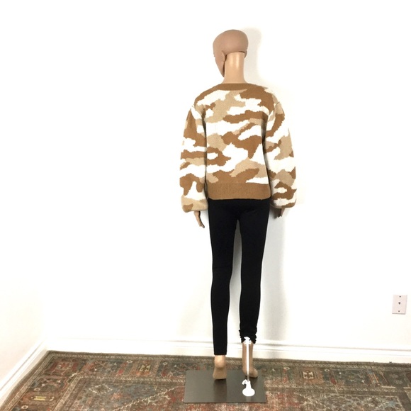 Scoop Camel Camo Cardigan Sweater - Picture 3 of 5